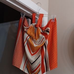 Banana Republic Vibrant Orange and White Tank Top